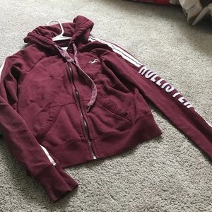 Red wine hollister hoodie